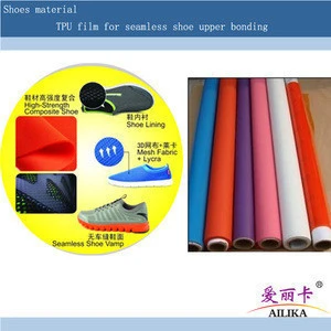 colorful tpu hot melt film for shoe upper laminating shoe materials