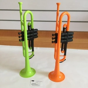 colorful trumpet Bb key,plastic trumpet playable as brass trumpet, ABS trumpet