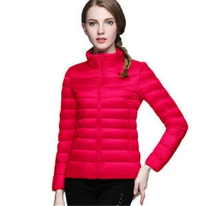 Colourful 2019 OEM Low Price New Designer Winter Jacket Women 90% White Duck Down Jacket Outwear Ultralight Thin Coat