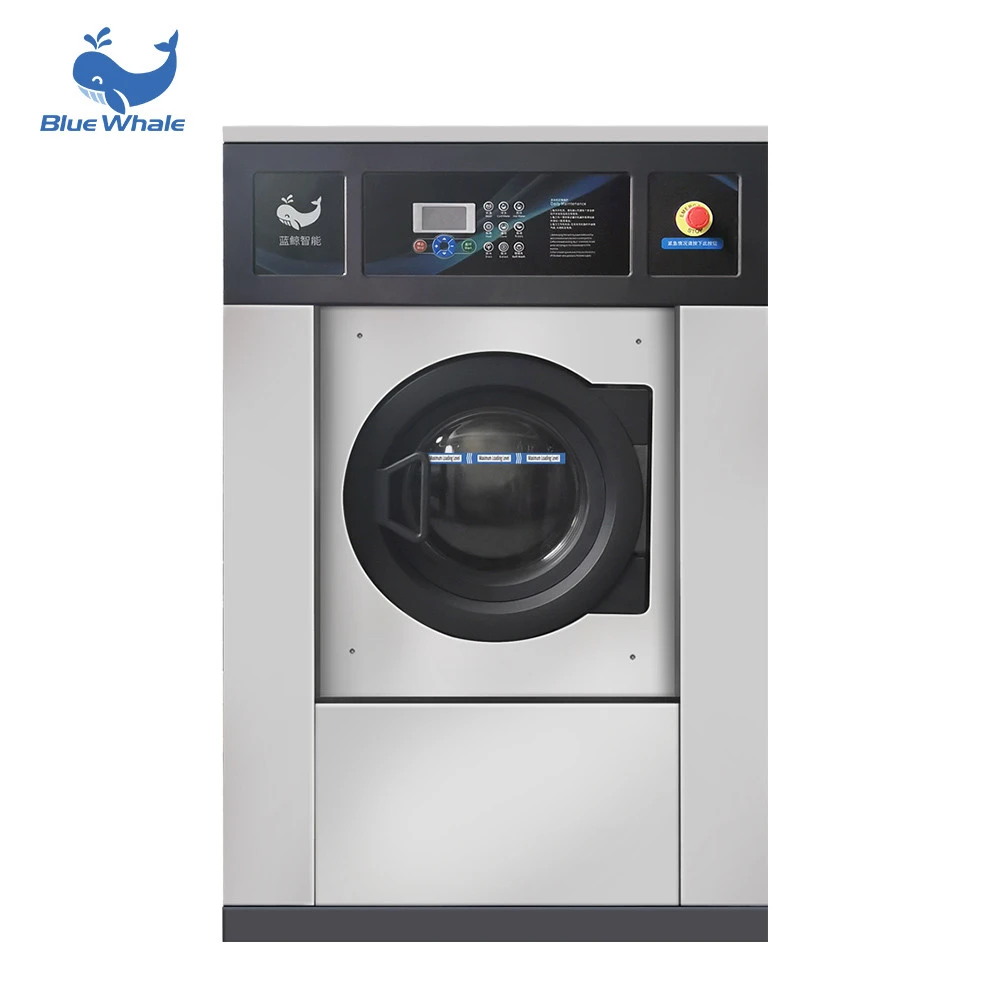 Commercial Laundry Equipment Coin Operated Washer Extractor Washing Cloth 20 with Heating Function Blue Whale 0.2~0.4 2 Years 76