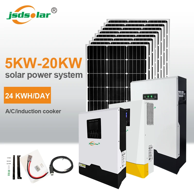Complete battery solar panel system 10kw with lithium battery