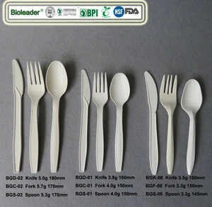 Compostable Disposable Cornstarch CPLA Cutlery(fork knife spoon)