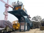 Concrete batching plants with process flow