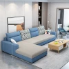 Contemporary furniture high density sponge lounge removable cover corner sofa
