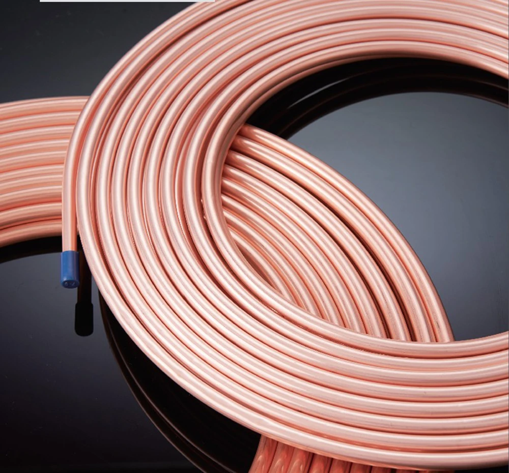 Copper tubing coil OD 1/2&quot; WITH 15M ASTM B280 standard for refrigeration industry