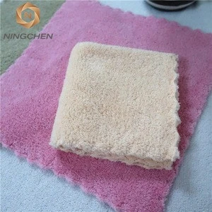 Coral fleece fabric Top Quality Factory Supply GSM500G Coral Fleece Edgeless Multipurpose Microfiber Towel For Car Cleaning