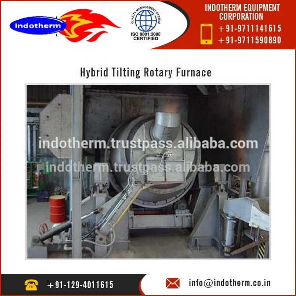 Cost Efficient Tilting Rotary Furnace for Aluminium Dross and Scrap Recycling for Export Price