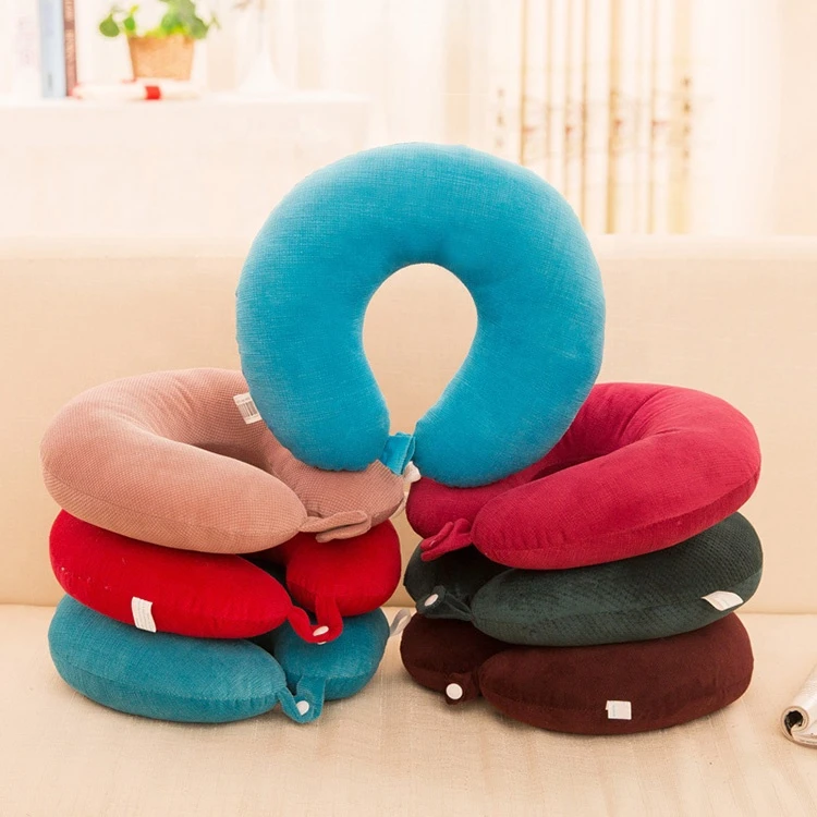 Cotton Filling Round U Shape Neck Pillow Travel For Head Low Price Travel Neck Support Pillow