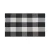 Import Cotton woven buffalo plaid rug  checker pattern floor mat home washable Buffalo black and white check mat with non-slip pad from China