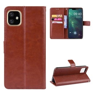 Crazy Horse Leather Wallet Phone Case Flip PU Leather Case For iPhone 11 Pro Max XS XR with Card Slot