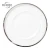 Import Creative glass charger plate with gold edge restaurant hotel dessert glass plate wedding banquet glass try from China