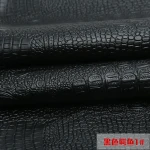 Crocodile Grain Synthetic Leatherette Black Faux PU Leather Upholstery Fabric PVC  foam Leather farics sponge leather