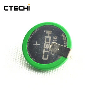 CTECHi rechargeable 3V coin cell CR2016 watch lithium battery