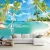 Custom 3D Photo Wallpaper Blue Sky White Clouds Beach Coconut Tree Sea View Wall Painting Living Room Sofa Mural Papel De Parede