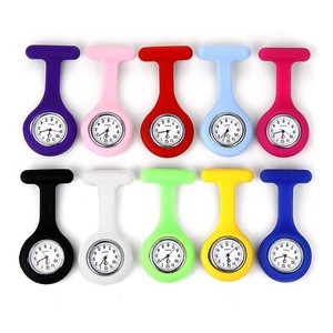 Custom Brand Watches Promotional Jelly Color Hospital Supplies Silicone Rubber Relojes De China Nurses Pin Watch