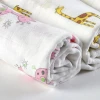 Custom design baby organic cotton burp cloth bibs fabric