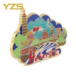 Custom design hard enamel fridge magnet souvenir fridge magnet