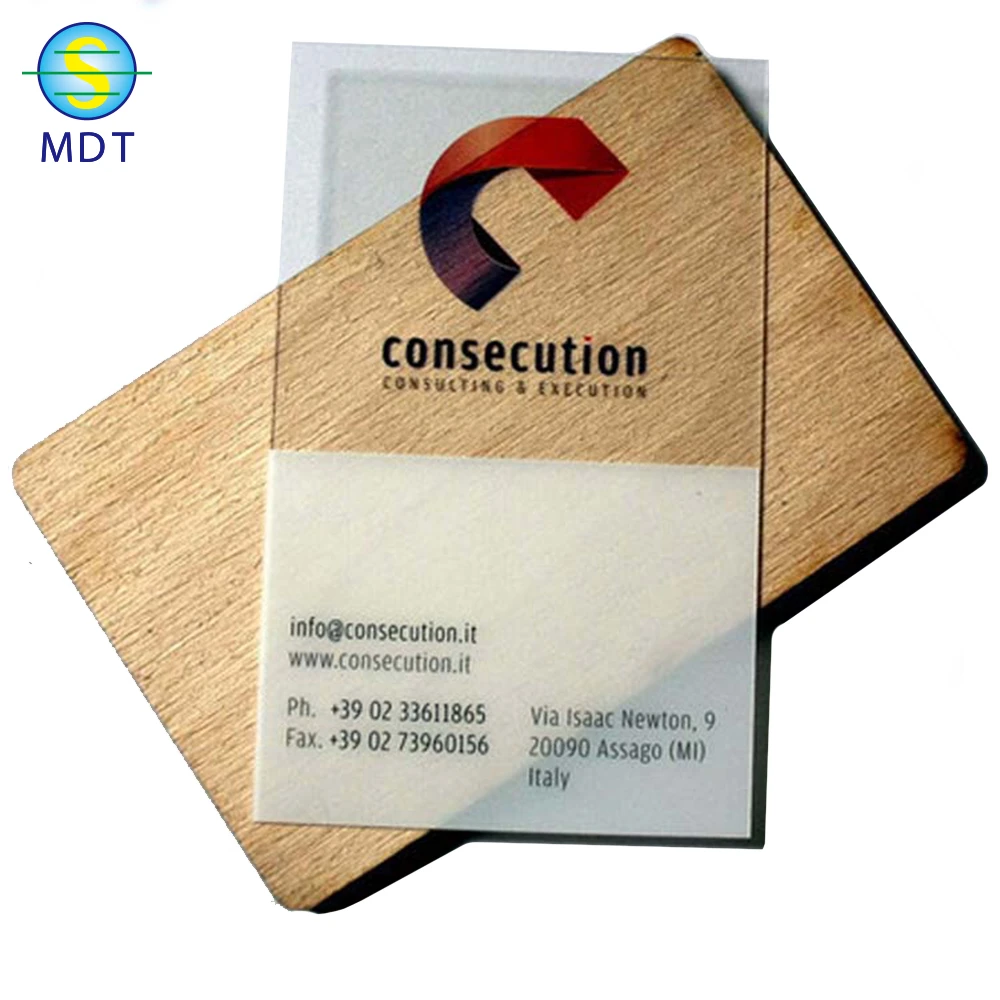 custom design pvc transparent business card plastic visiting card with qr code