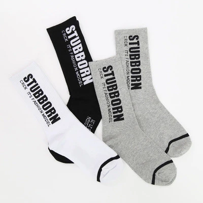Custom Logo Cotton Spandex Jacquard Mens Sports Socks