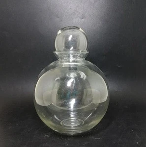 custom hand blown clear ball glass wine water carafe