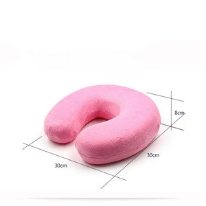 Custom LOGO 28*28*8 cm Various Colors U Shape Memory Foam Travel Neck Pillow