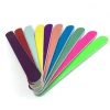 Custom logo solid color long nail tool double-sided fluorescent color nail file