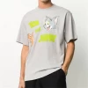 Custom men loose fit tom jerry print t shirt with round neck