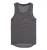 Custom mens gym wear blank grey absorbing running crossfit tank tops singlets