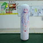 custom print  inflatable anime pillow with sph hole , hongyi  inflatable toy