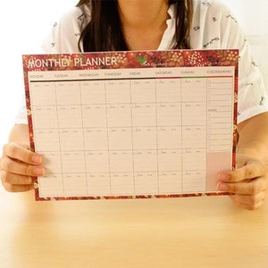 Custom printed monthly planner/dairy planner /weekly planner notepad