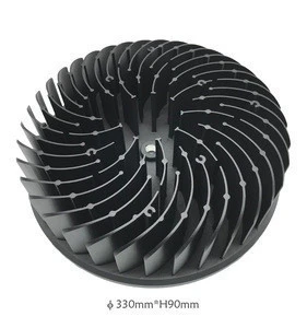 Custom Round Black Anodized Large Aluminum Heat Sink Led,300W Large Aluminum Heatsink For Led Light