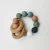 Import Custom silicone beads toys silicone baby teether with 2 wooden bracelet from China
