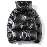 Custom Sliver Gold Metallic Korean Style Bubble Winter Jacket for Men High Quality Down Cotton Coat Shiny Waterproof Outwear