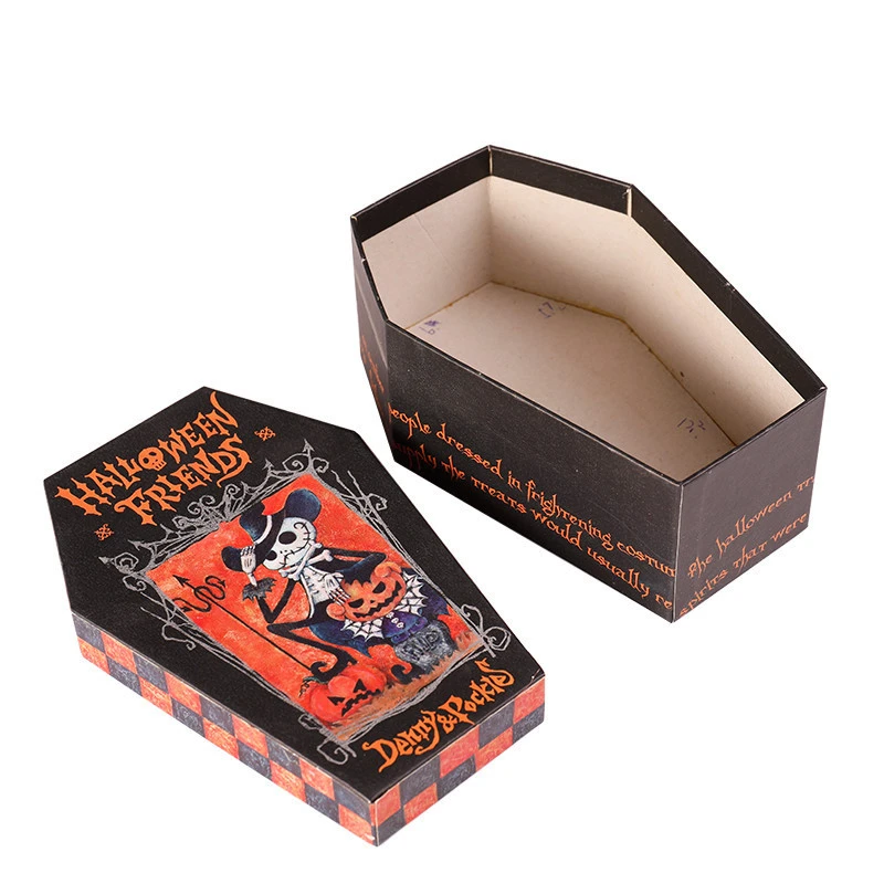 Custom Small Coffin Hat Box Mini Chocolate Cardboard Christmas Paper Gift Box Packaging
