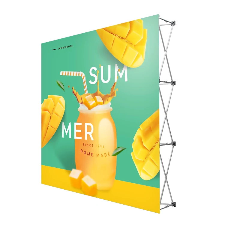 Custom tension fabric aluminum frame trade show advertising exhibition booth backdrop pop up display stand
