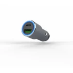 Custom Universal Blue Atmosphere Light Dual Ports Auto Car Usb C Fast Charger Phone