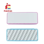 Custom your logo sublimation school plastic pencil case souvenir pencil holder with aluminum sheets