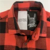 customize woven label flannel shirt men