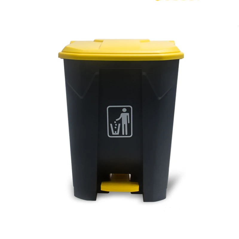 Customized 30L 45L 68L 87L Hotel Kitchen Recycling Foot Pedal PP Plastic Garbage Dustbin Trash Can Waste Bin