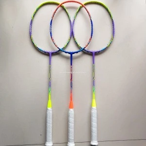 Customized 4U 84g Woven Carbon  Fiber Badminton Rackets For Sale