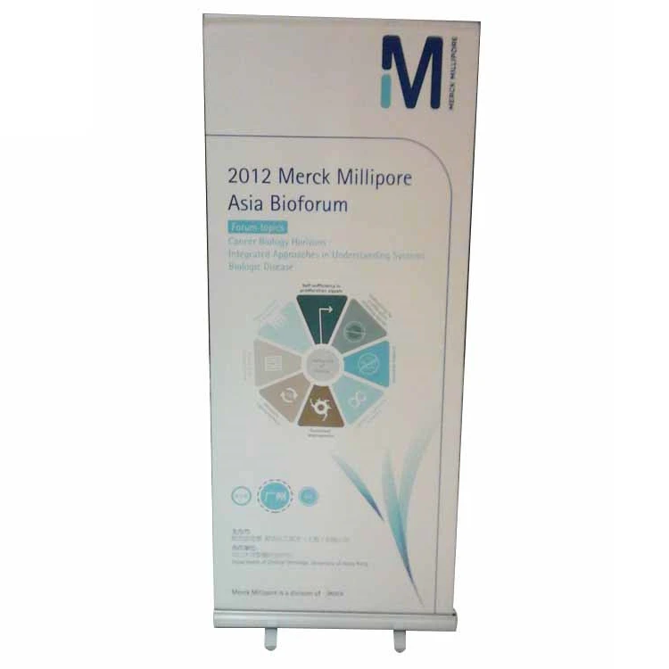 Customized Advertising Electric Digital Mini Size Cassette Promotion Paper Retractable Roll Up Banner Stand, Roller Banner
