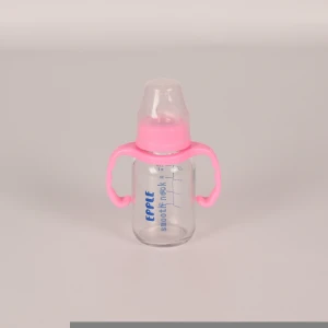 Customized baby bottle food grade test safety anti-colic pacifier baby glass baby bottle printing high borosilicate 125ml