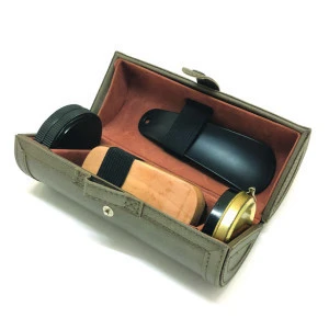 Customized Classic Soft Body Shoe Care Tool Shoe Shine Equipment With Storage Case