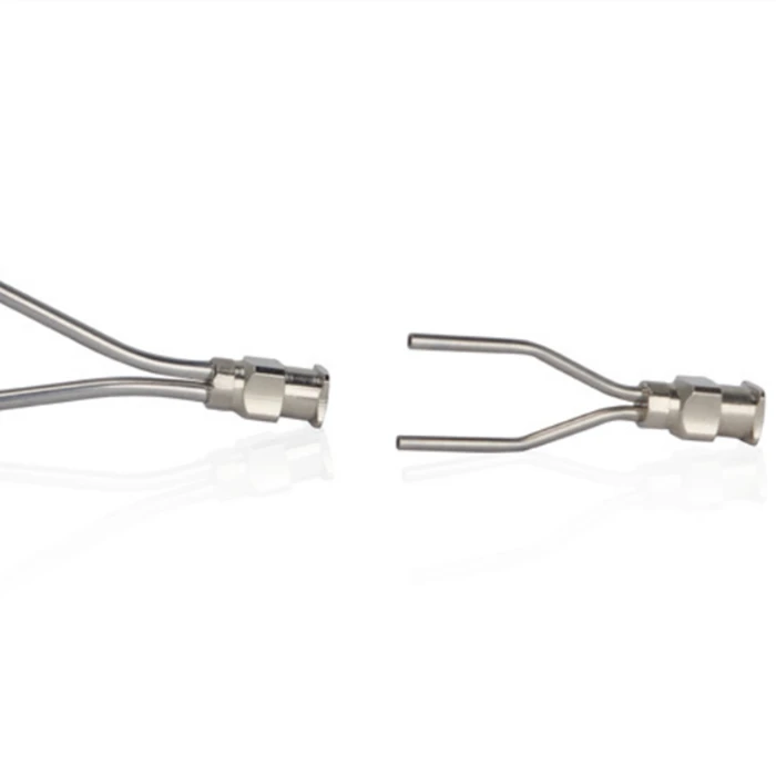 Customized double dispensing needle with U-bend Irregular stainless steel needle