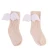 Import customized high quality anti slip newborn baby girl socks with bows from China
