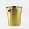 Customized stainless steel barware round cooler wine ice bucket ice bucket with handle