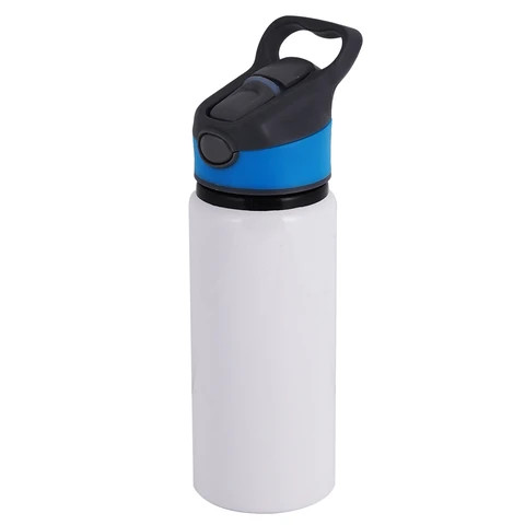 Customized Sublimation Blank Tumblers outdoor 600ml aluminum sports water bottle with straw