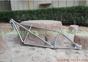 Customized titanium tandem MTB bike frame made titanium tandem bicycle frame with taper head tube design XACD special bike frame