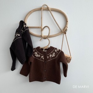DE MARVI Knit button Toddler Baby cardigan boys girls sweater wear OEM possible MADE IN KOREA