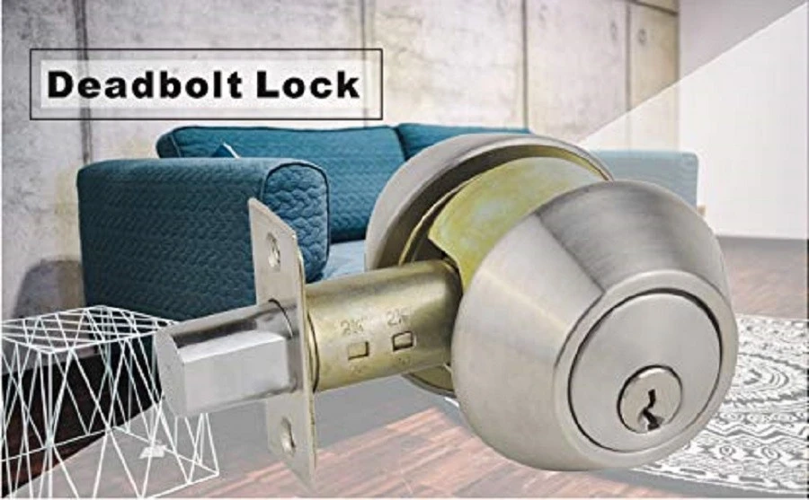 Deadbolt Security Door Lock For Home Exterior Keyed Entry Easy Install Smart Lock Door Knob